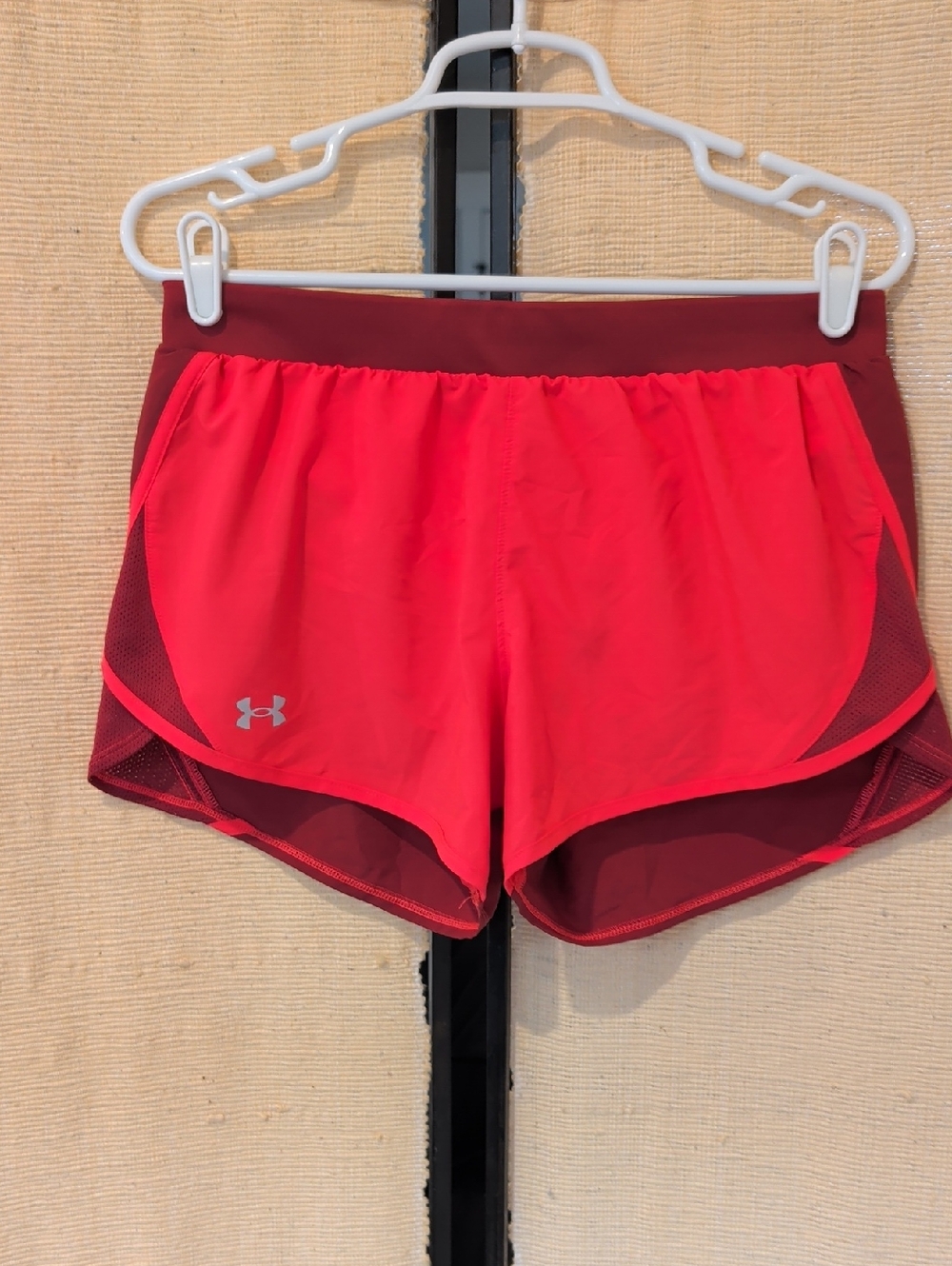 Under Armour Women’s Coral-Red Athletic Running Shorts